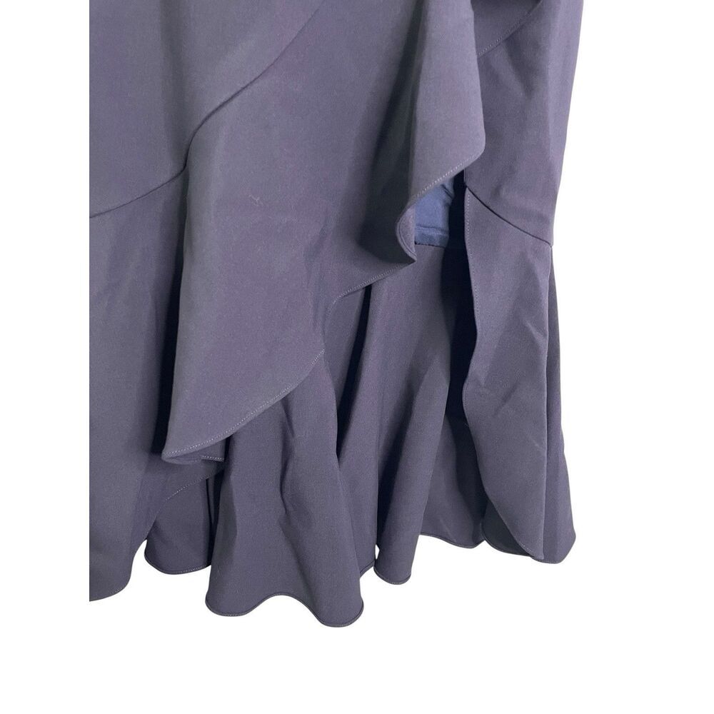 Likely SHANNON GOWN Asymmetrical Hem Ruffle Dress in Navy NWT Size 6 - Picture 7 of 11